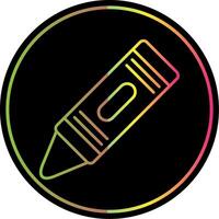 Crayon Line Gradient Due Color Icon vector