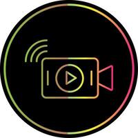 Live Stream Line Gradient Due Color Icon vector