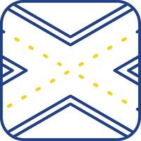 Runway Line Two Color  Icon vector