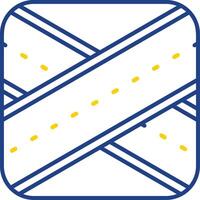 Overpass Line Two Color  Icon vector