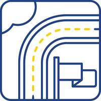 Destination Line Two Color  Icon vector