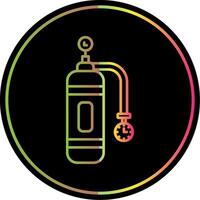 Oxygen Tank Line Gradient Due Color Icon vector