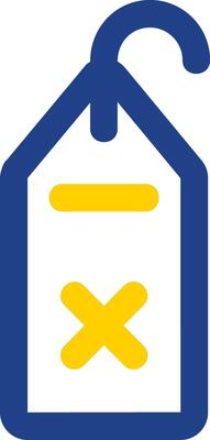 Delete tag Line Two Color  Icon