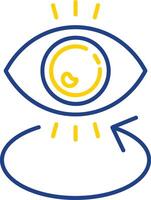 Eye Line Two Color  Icon vector