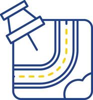 Mark Line Two Color Icon vector