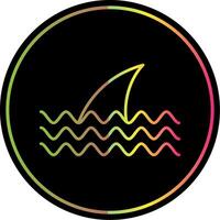 Fins Line Gradient Due Color Icon vector