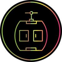 Gondola Line Red Circle Icon vector