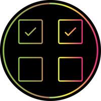 Check Box Line Gradient Due Color Icon vector
