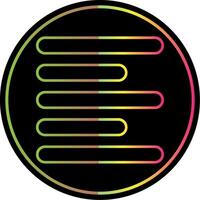 Horizontal Left Align Line Gradient Due Color Icon vector