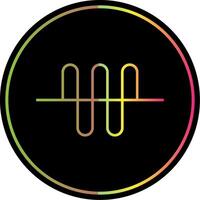 Audio Wave Line Gradient Due Color Icon vector