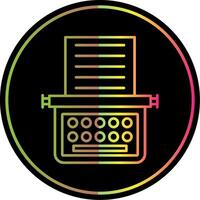 Typewriter Line Gradient Due Color Icon vector