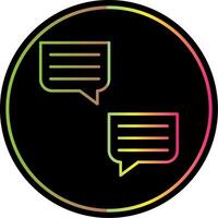 Chat Bubble Line Gradient Due Color Icon vector