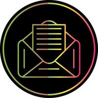 Email Line Gradient Due Color Icon vector