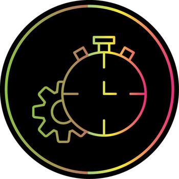 Timeout Line Gradient Due Color Icon vector