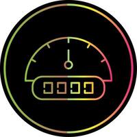 Tachometer Line Gradient Due Color Icon vector