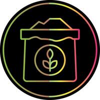 Wheat Flour Line Gradient Due Color Icon vector