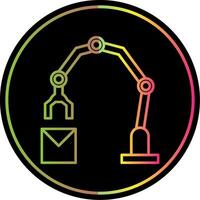 industrial robot línea degradado debido color icono vector