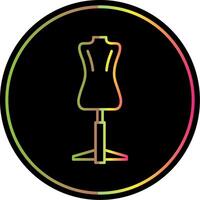 Mannequin Line Gradient Due Color Icon vector