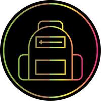 School Bag Line Gradient Due Color Icon vector