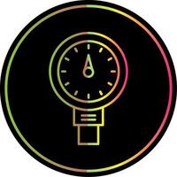 Meter Line Gradient Due Color Icon vector