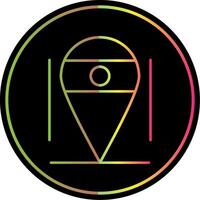 Location Line Gradient Due Color Icon vector