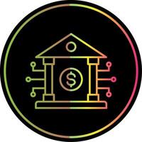 Banking System Line Red Circle Icon vector