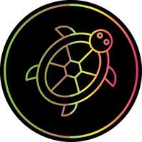 Turtle Line Gradient Due Color Icon vector