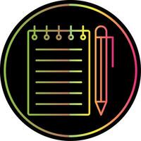 Notebook Line Gradient Due Color Icon vector