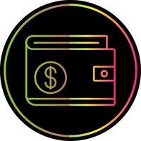 Wallet Line Gradient Due Color Icon vector
