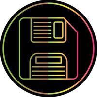 Floppy Disk Line Gradient Due Color Icon vector