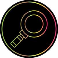 Magnifying Glass Line Gradient Due Color Icon vector