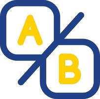 Compare ab Line Two Color Icon vector