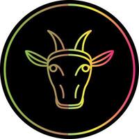 Goat Line Gradient Due Color Icon vector