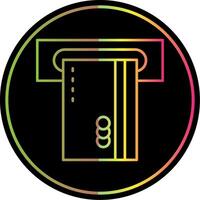 Insert Card Line Gradient Due Color Icon vector