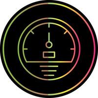 Speedometer Line Gradient Due Color Icon vector