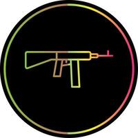 Rifle Line Red Circle Icon vector