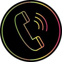 Phone Call Line Gradient Due Color Icon vector
