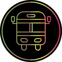 School Bus Line Gradient Due Color Icon vector