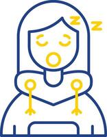 Sleep Line Two Color  Icon vector