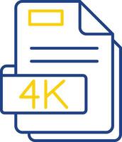 4k Line Two Color Icon vector