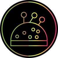 Pin Cushion Line Gradient Due Color Icon vector