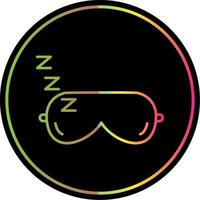 Sleeping Mask Line Gradient Due Color Icon vector