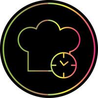 Kitchen Timer Line Gradient Due Color Icon vector