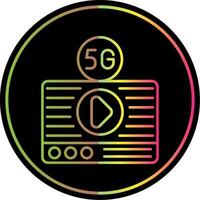 Live Streaming Line Gradient Due Color Icon vector