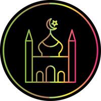 Mosque Line Gradient Due Color Icon vector