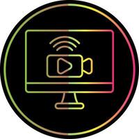 Live Stream Line Gradient Due Color Icon vector