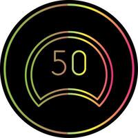 Speed Limit Line Gradient Due Color Icon vector