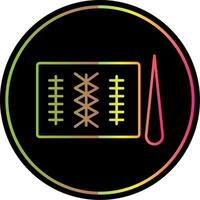 Stitches Line Gradient Due Color Icon vector