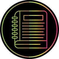 Notebook Line Gradient Due Color Icon vector