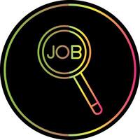 Job Search Line Gradient Due Color Icon vector